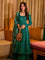 Chinnon Silk Anarkali Gown With Plazzo And Dupatta