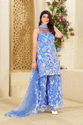 Sparkling Butterfly Net Embroidered Suit Set