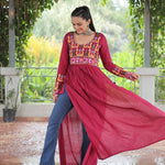 Navaratri Special Faux Georgette Leheriya Print Work Kurti