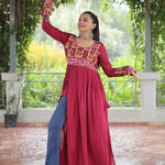 Navaratri Special Faux Georgette Leheriya Print Work Kurti