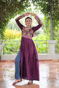 Navaratri Special Faux Georgette Leheriya Print Work Kurti
