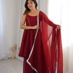 Crunchy Silk Zarkhand Sharara Suit Set