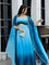 Party Wear Georgette Top Plazzo Pair With Designer Shrug