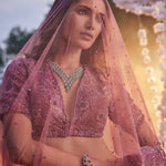 New  Premium Chinon Silk Embellished And Heavy Thread Embroidery With Jari Work Lehenga