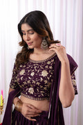 Star Georgette With Embroidery Work Stitched With Can Can Work Lehenga