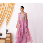 WOMEN'S WEAR WEDDING SPECIAL DHOTI SHRUG OUTFIT