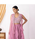 WOMEN'S WEAR WEDDING SPECIAL DHOTI SHRUG OUTFIT