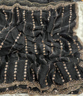 Fendy Satin Lehariya Cutdana Sequins Embroidery Work Saree
