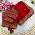 Pure Zimmy Choo Sati And Sequence Zari Work Saree