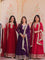 Faux Georgette Zari & Sequence Embroidery Work Gown