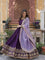 Purple Color Star Georgette Embroidery Zari Work Gown