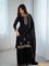 Black Color Heavy Pure Soft Embroidery Work Kediya Kurti