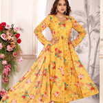 Heavy Faux Georgette Froral Printed Work Anarkali