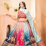 Beautifull Chinon Pedding With Embroidery Design Work Lehenga