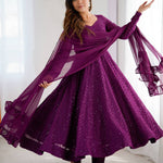 Heavy Pure Soft fox Georgette Lukhanowi Sequence Work Anarkali