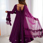 Heavy Pure Soft fox Georgette Lukhanowi Sequence Work Anarkali