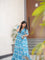 Faux Georgette Print Work Cotton Lining Gown
