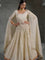 White Color Embroidery Sequins Work Top Lehenga