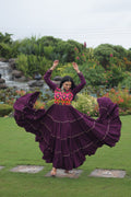 Reyon Fabric Kutchi Gamthi Embroidery Work Gown