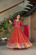 Premium Look Faux Georgette Sequins Embroidery Work Gown